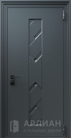 Фото «Стильная дверь для загородного дома снаружи цвет черный №649»