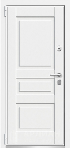 Фото №2 «Стальная дверь белая внутренняя панель сандал белый №22»