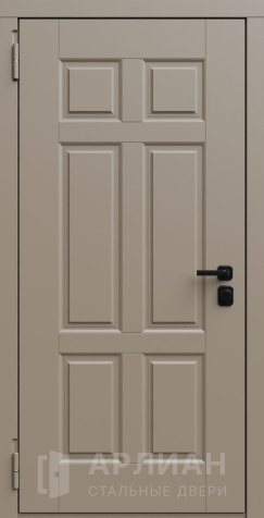 Фото №2 «Стильная дверь для загородного дома снаружи цвет черный №649»